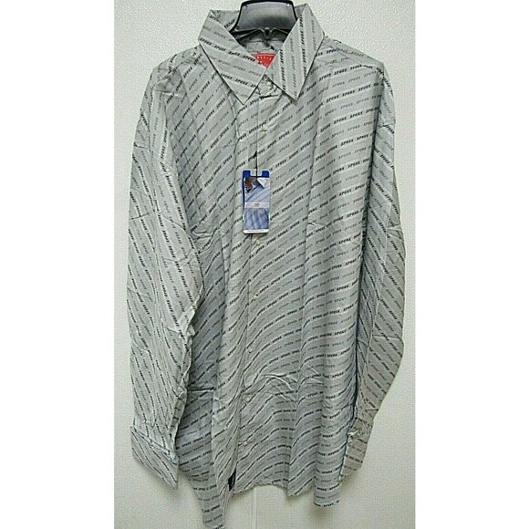 NBA San Antonio Spurs Gray Button Up Dress Shirt 5XL Long Sleeve Headmaster - Picture 1 of 10